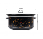 VSC01MB Hitam Penanak Perlahan Slow Cooker dengan Motif Marmer